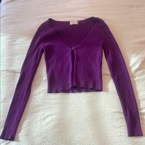 Wilfred (Aritzia) Vivid Purple Long Sleeve Top